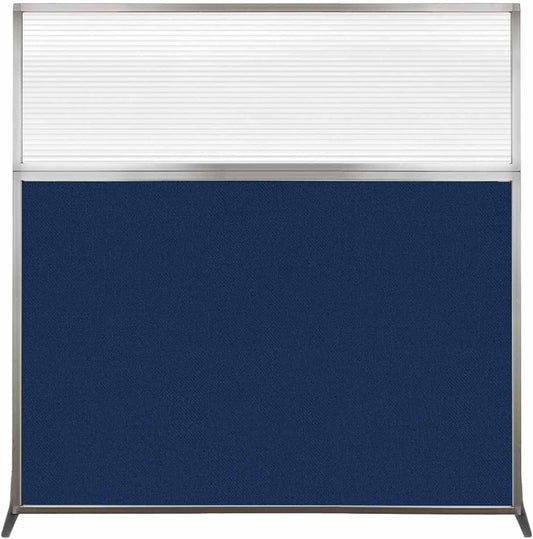 Versare Hush Screen Portable Room Divider | Workstation Wall Divider | Freestanding Privacy Hush Panels | Clear Fluted Windows | Fabric Office Divider Screen | Great for Room Separation