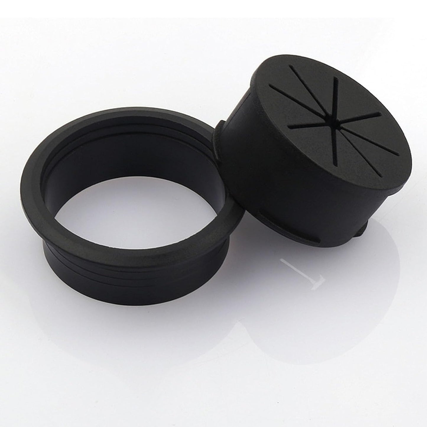 TuTuYa Desk Grommet, 6PCS Flexible 2-3/8 Inch (60mm) Desk Cable Grommet Desk Cable Hole Covers with Hole Saw, Ideal Solution for Office and Home Table Cable (Black, 2-3/8Inch_60mm)