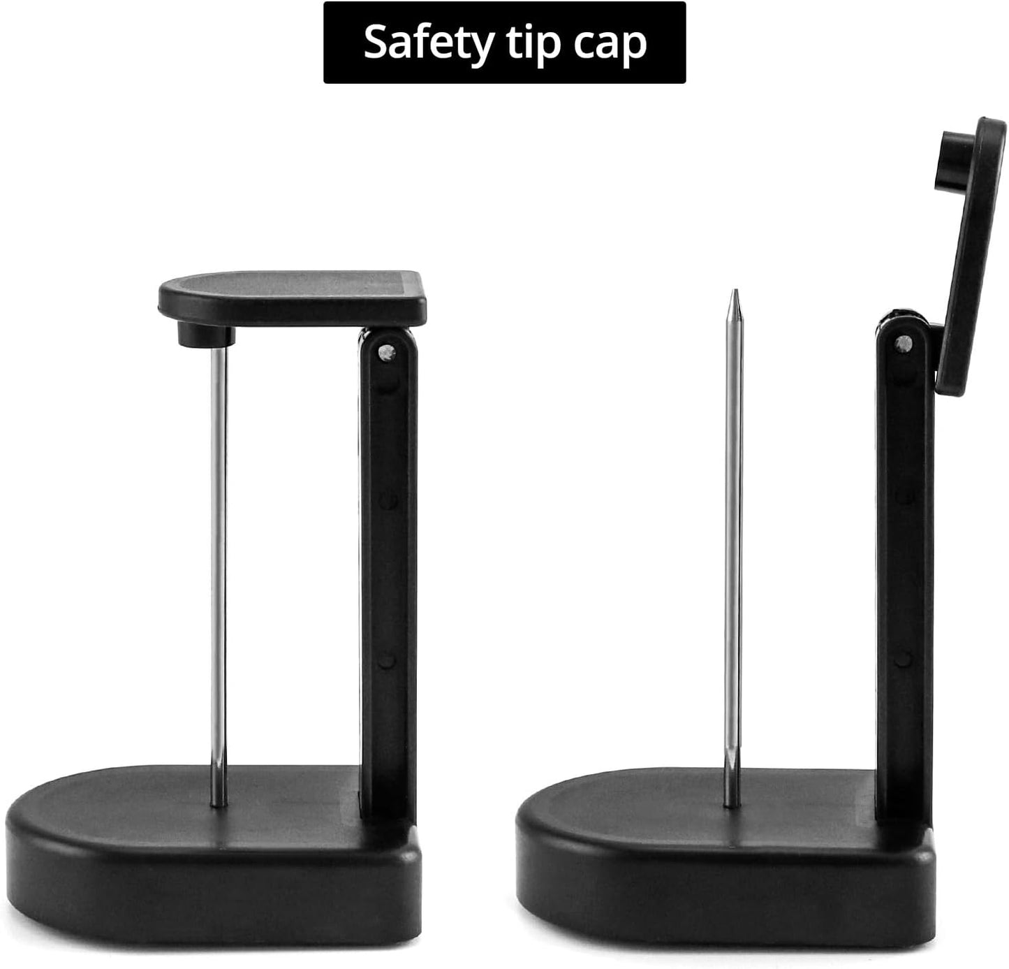 QWORK Desk Receipt Holder, 4 Pcs Spike Stick Receipts Check Bill Fork + 2 Pcs Black Paper Memo Holder Receipt Holder