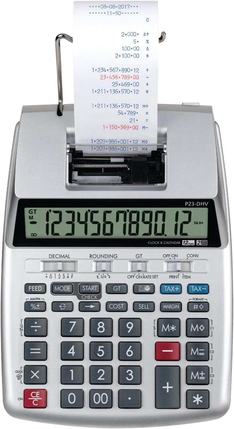 (2 Rolls) 2 1/4 in x 150 ft Adding Machine Tape Paper Rolls, for HR-10RC, HR-170RC, HR-200RC, EL-1197PIII, EL-1801V, P23-DHV-3, CP-90A, MP11DX-2, 1280-2, 80 GSM,3000Labels Direct