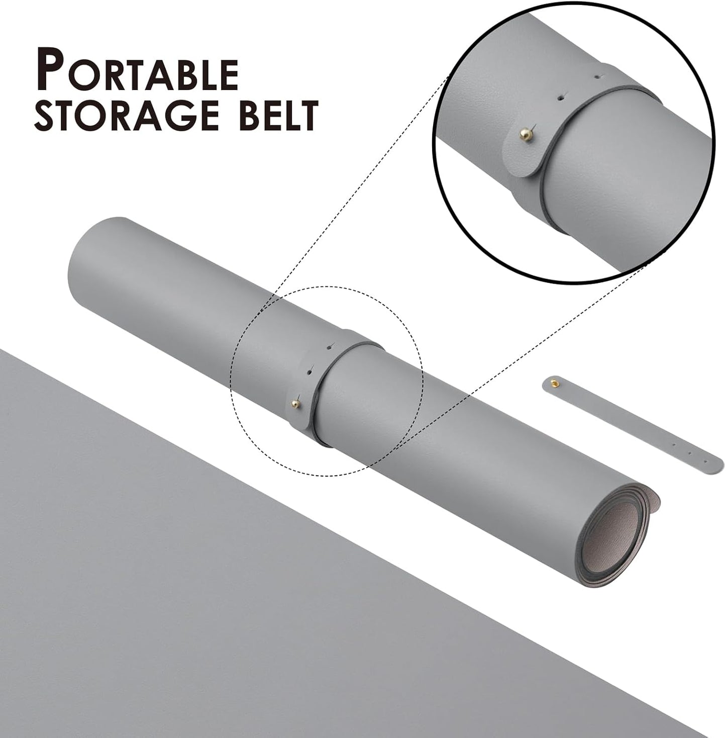 Large Desk Mat - 47.2"x 17" Non-Slip PU Desk Pad for Office and Home - Ideal for Large Mouse Pad and Desk Mats on Top of Desks(Dark Gray)