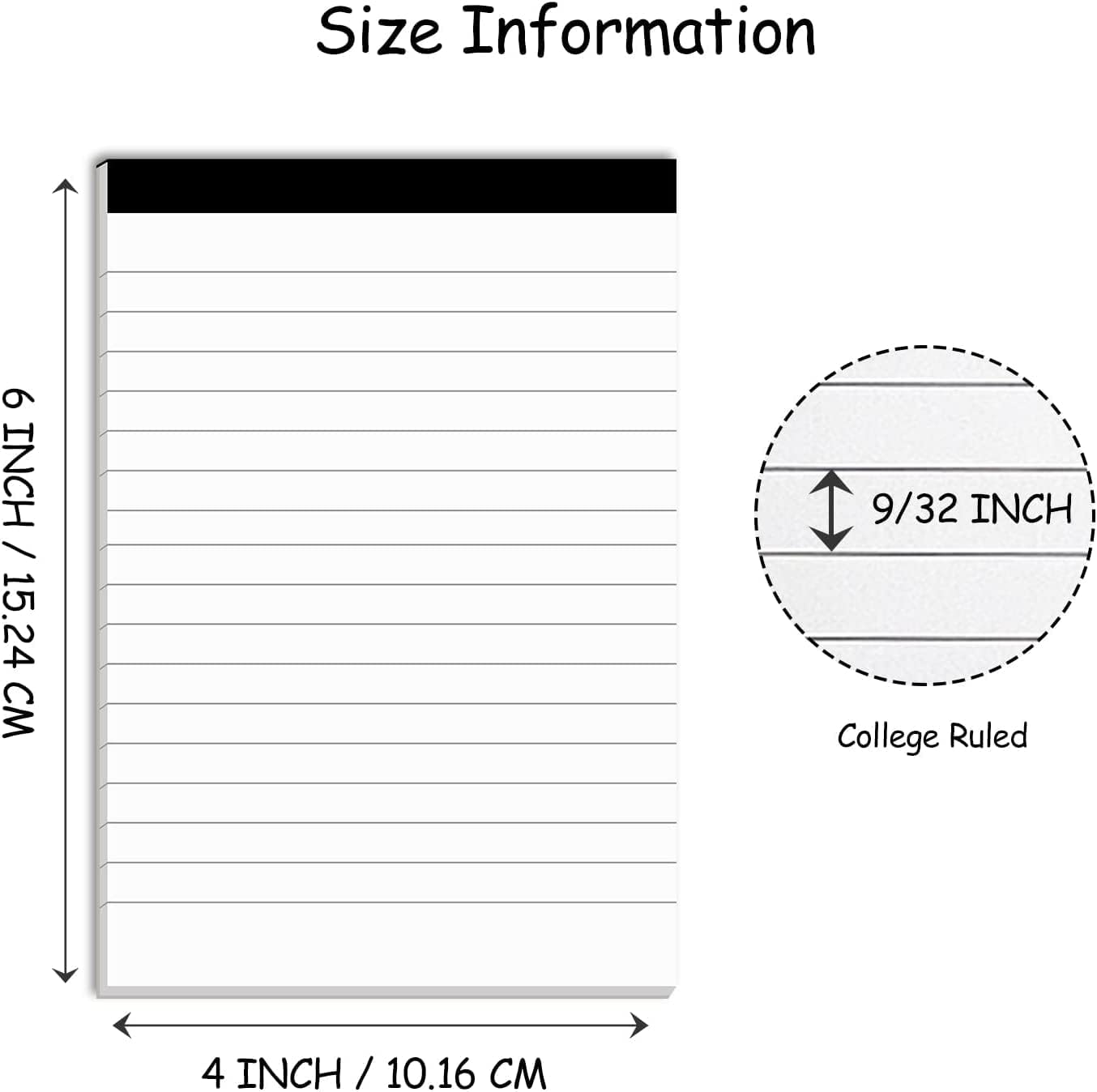 Notepad for Daily Planning and Organization of Work – 4 x 6-inches Lined Paper – Thick Bright White Paper – 30 Pages – Note Pads Ruled Pages – Pack of 30