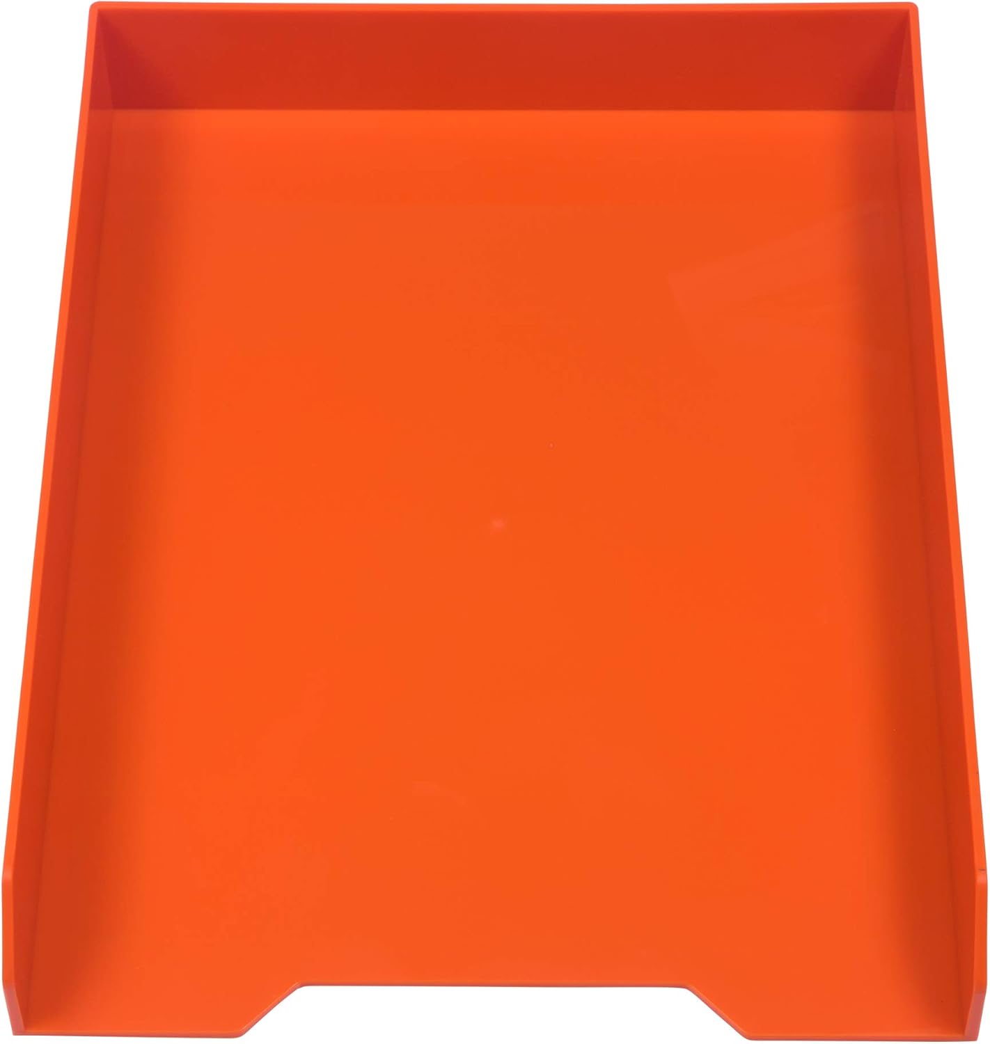 JAM PAPER Stackable Paper Trays - Orange - Desktop Document, Letter, & File Organizer Tray - 2/Pack