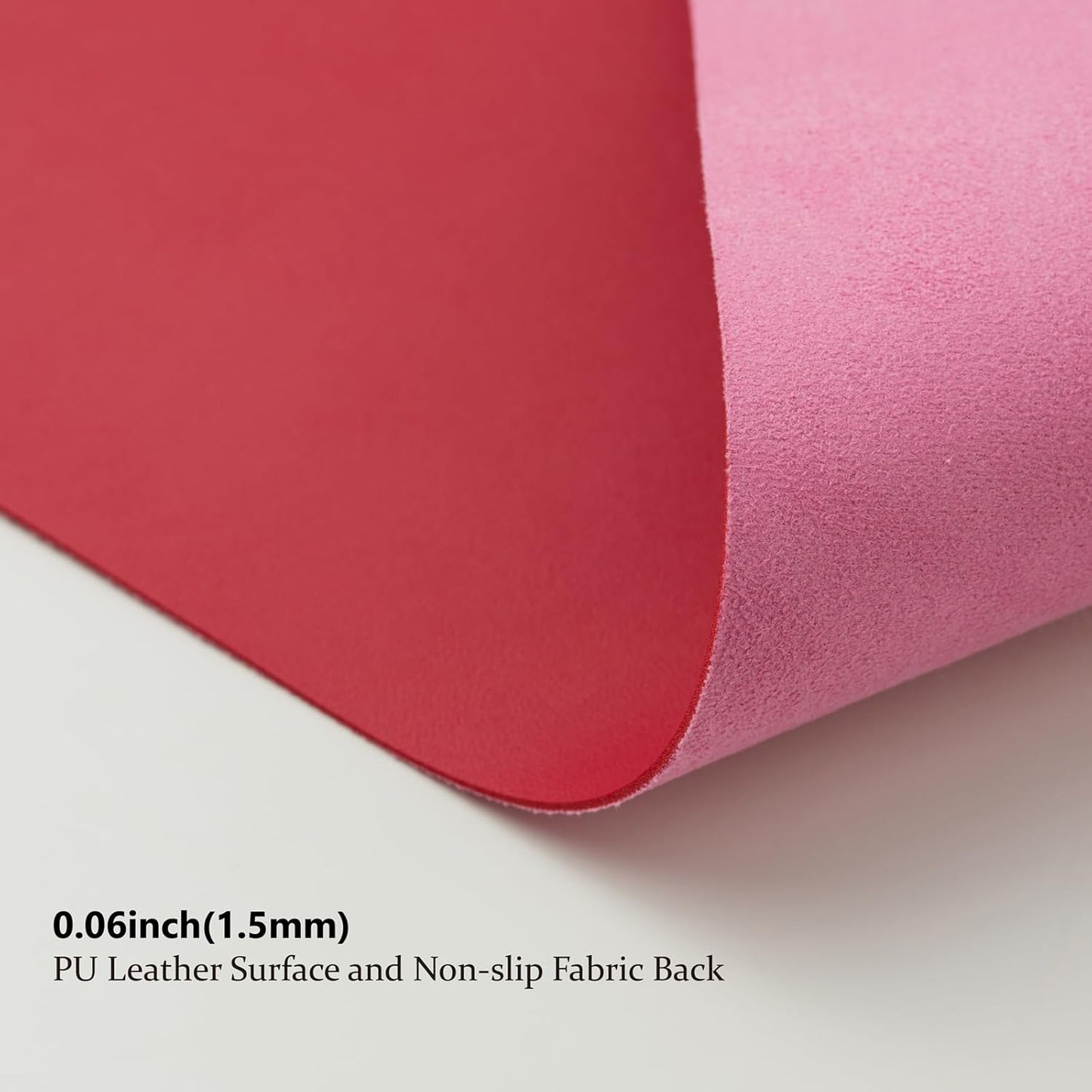Large Desk Mat - 47.2"x 17" Non-Slip PU Desk Pad for Office and Home - Ideal for Large Mouse Pad and Desk Mats on Top of Desks(Rose Red)