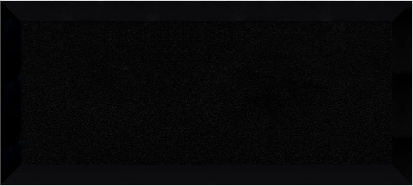 Amanti Art Black Cork Board for Wall, 15x33 Vision Board with Black Wood Frame, Medium Corkboard Office Decor for Home Organization, Modern Corkboard Pinboard to Display Items for Home Organization