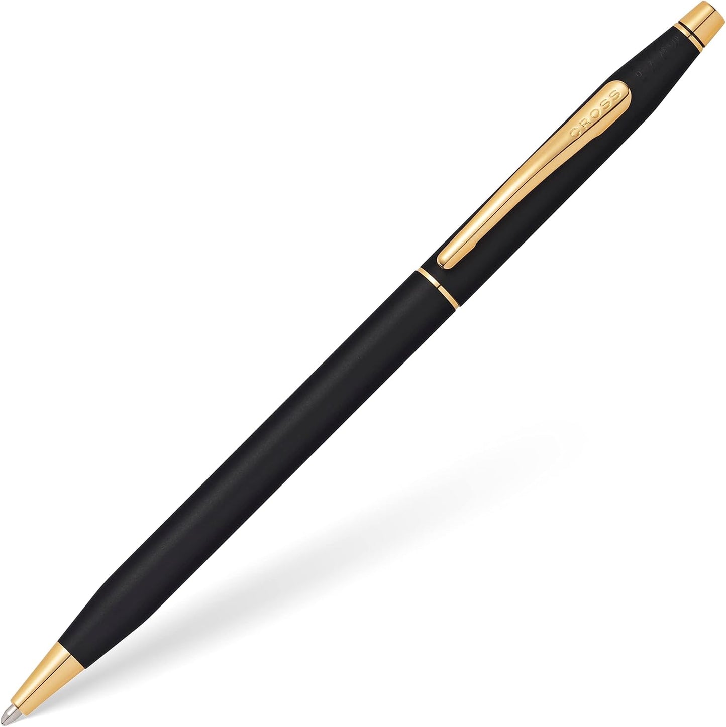Cross Classic Century Refillable Ballpoint Pen Presented in a Luxury Gift Box - Medium Point, Black Ink, Black & Gold