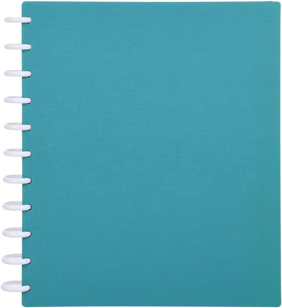 Talia Discbound Notebooks, Planner, Customizable, (Energetic Turquoise, Letter (8.5in x 11in))