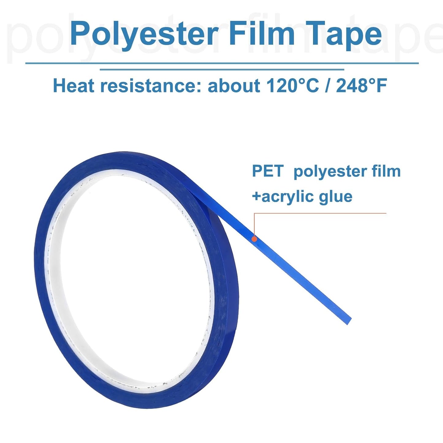 uxcell 3pcs 1/4" x 36 Yard Graphic Tape Whiteboard Grid Marking Tape Pinstripe Chart Line, Blue