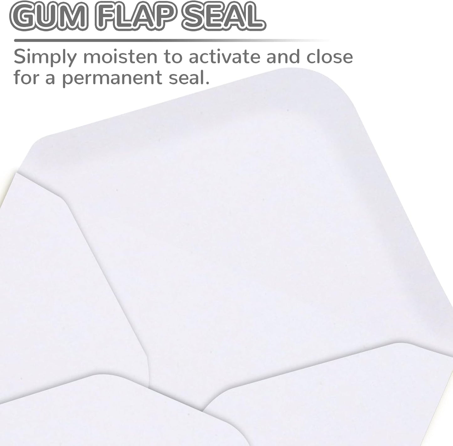 180 Packs Gift Card Mini Envelopes Small Envelope with Gummed Seal, Paper Business Card Envelopes, Bulk Tiny Envelope Pockets for Small Note Cards, 4 x 2.7 Inches (White)