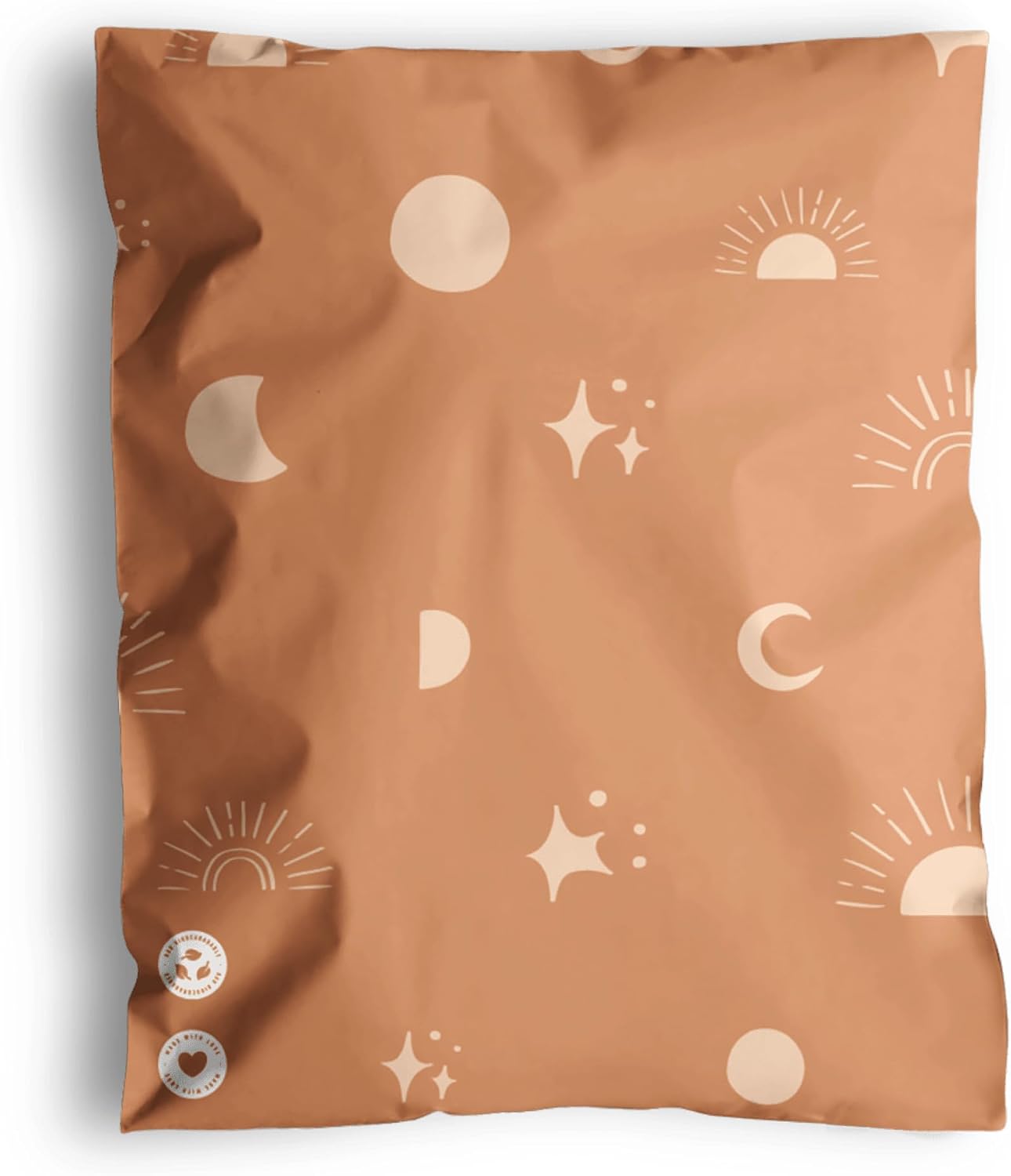 Poly Mailers 10x13-25 Pack Biodegradable Shipping Bags for Clothes - Impack Self-Seal Waterproof Thick Mailing Envelope for Accessories & Clothing - Celestial Tan