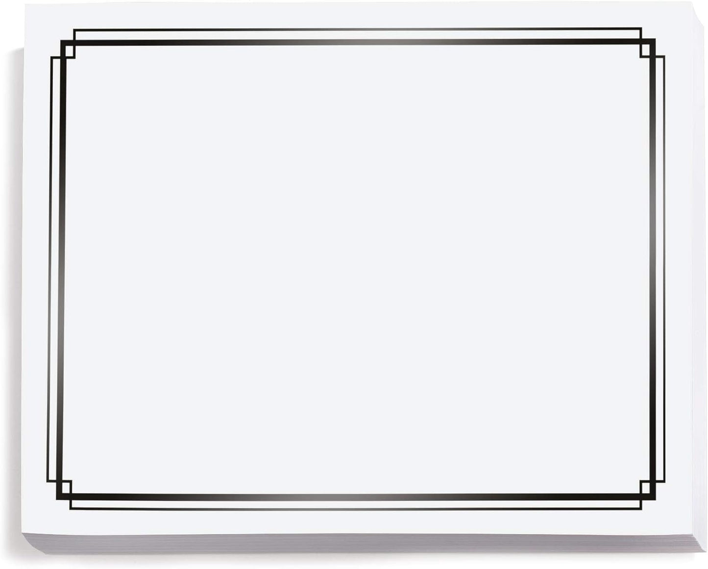 PaperDirect Foil Elegance Specialty Certificates, 50 Sheets of 38lb White Paper, 8½" x 11", Double Black Foil Border, Perfect for Awards, Students, Employees, Volunteers, Course Completion, Diplomas
