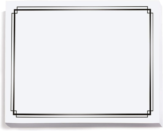 PaperDirect Foil Elegance Specialty Certificates, 50 Sheets of 38lb White Paper, 8½" x 11", Double Black Foil Border, Perfect for Awards, Students, Employees, Volunteers, Course Completion, Diplomas