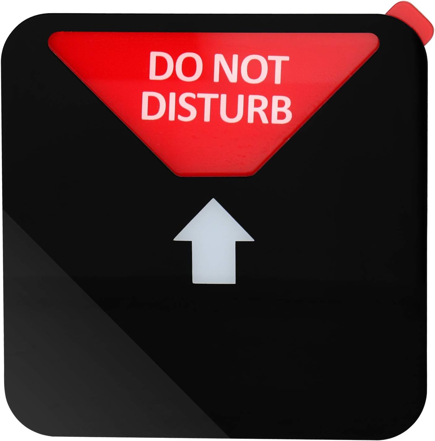 Kichwit Privacy Sign - Do Not Disturb, Out of Office, Please Knock, In a Meeting, Conference - for Offices, Squared Shaped, 4.9 Inch, Black