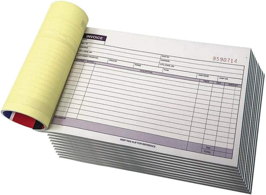 5 Pack Large Sales Order Book Receipt Invoice Duplicate Carbonless 50 Sets 5.5" X 8"5 - Horizontal