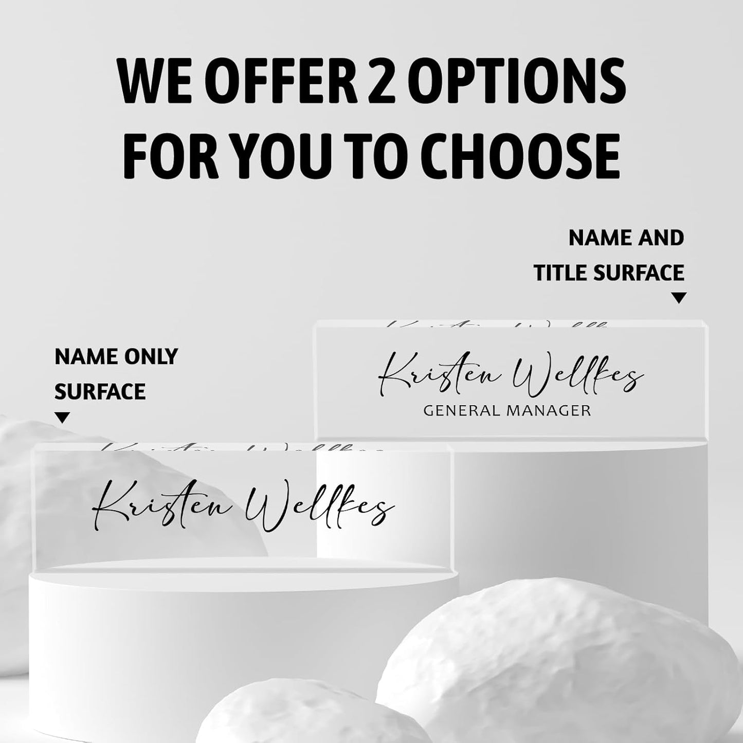 Desk Name Plate Personalized Acrylic Name Plate for Desk, Office Desk Decor for Women & Men, Custom Gifts for Boss, Manager, Teacher, Nurse, Doctor, Lawyer, Employee Appreciation Gifts