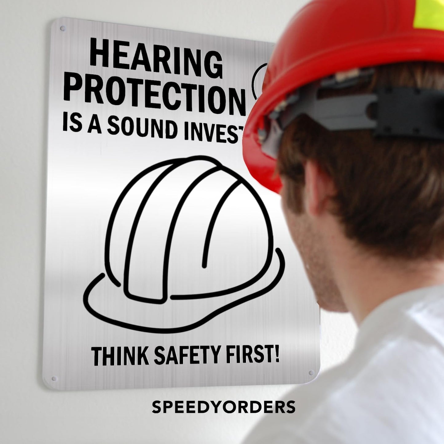 Custom Outdoor Metal Signs, Personalized Aluminum Signs, Customized Safety Signs, Metal Business Signs, Waterproof Outdoor Business Signs, White Aluminum (Silver Brushed, 24x18 In)