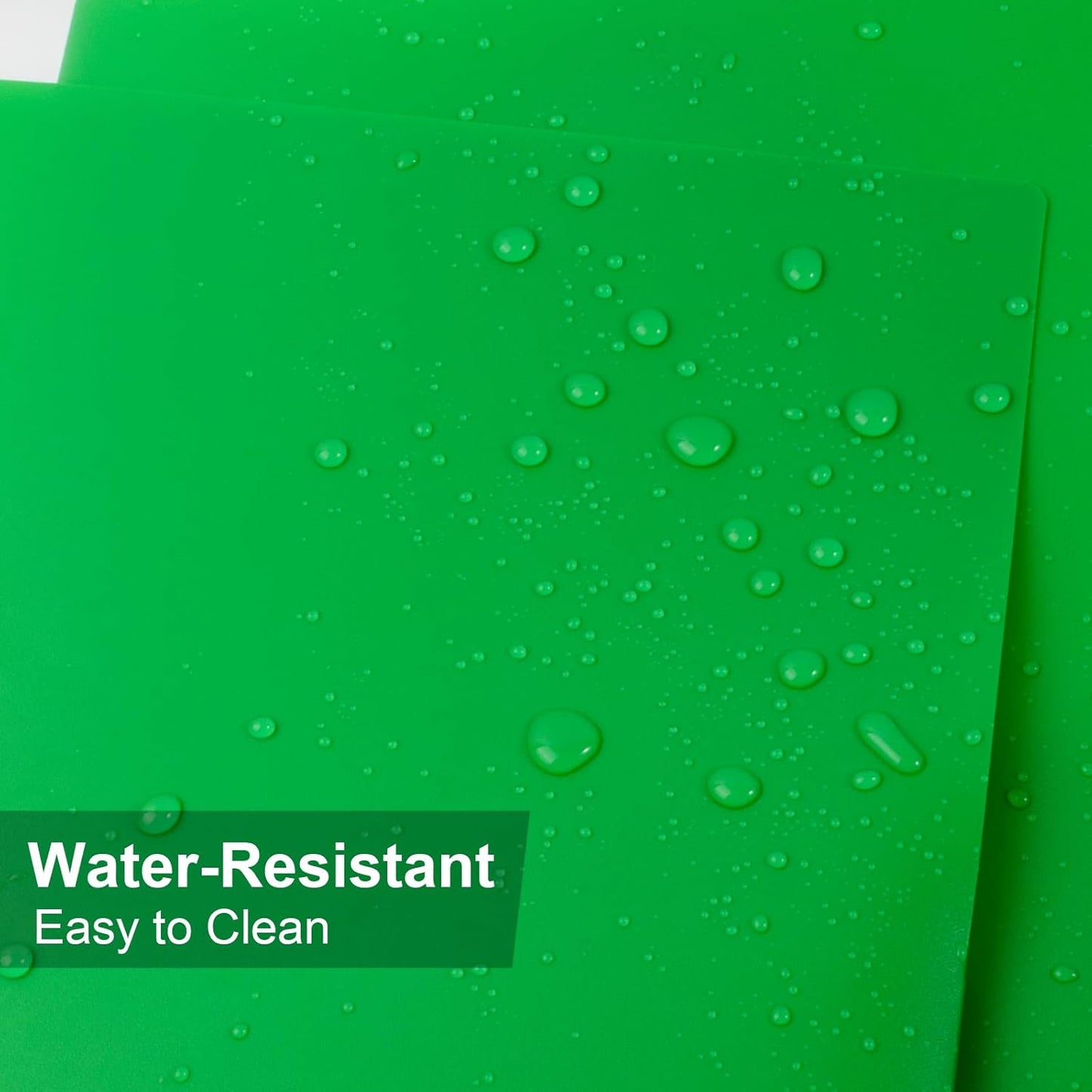 60-Pack Plastic Folders with Pockets,2-Pocket Poly Folders Holds 8-1/2" x 11" Paper for School/Office/Home, Green