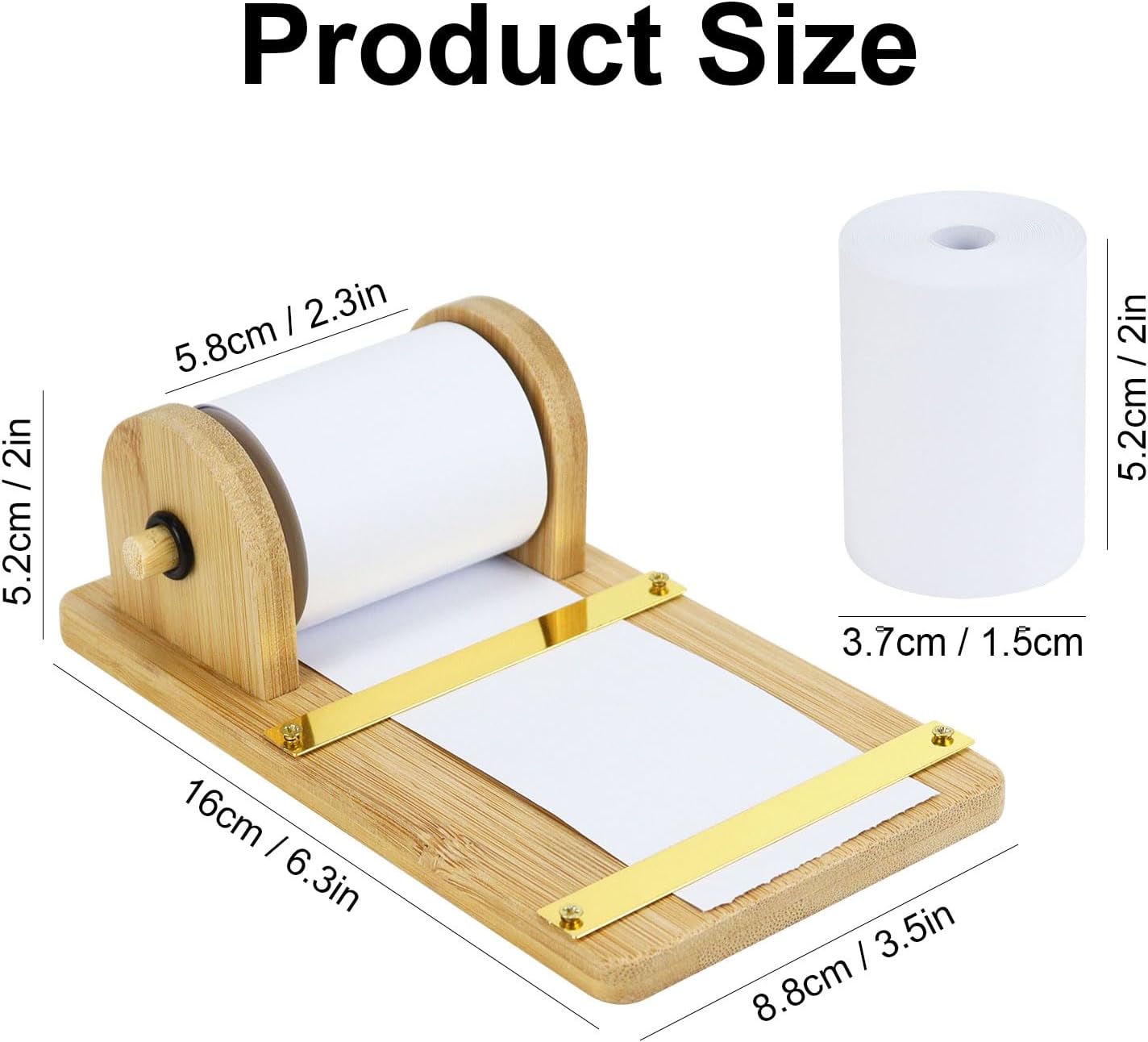 Note Paper Dispenser Desk, Wooden Paper Roll Holder for Note Taking, with 36ft Note, Desktop Grocery List Sticky Notes Holder for Desk Artwork to-Do Lists Ideal for Home