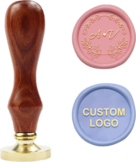 Personalized Wax Seal Stamp Custom Sealing Wax Stamp with Your Own Design Picture/Logo Customized for Wedding Invitation Wine Decoration Envelopes Christmas Gift and Graduation Gifts