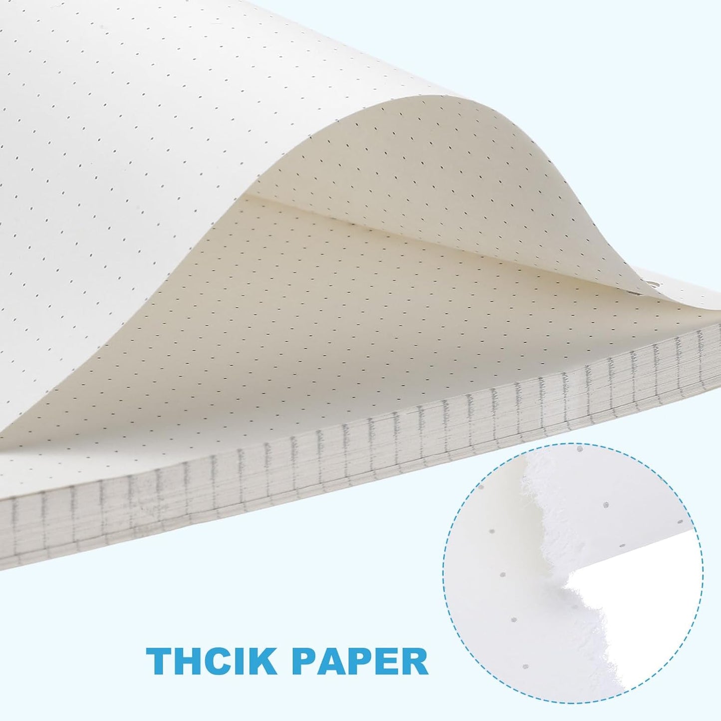 PATIKIL A6 Dot Grid Paper 6-Ring Binder Loose Leaf Planner Filler Paper Planner Inserts, 80 Sheets/160 Pages, Lined