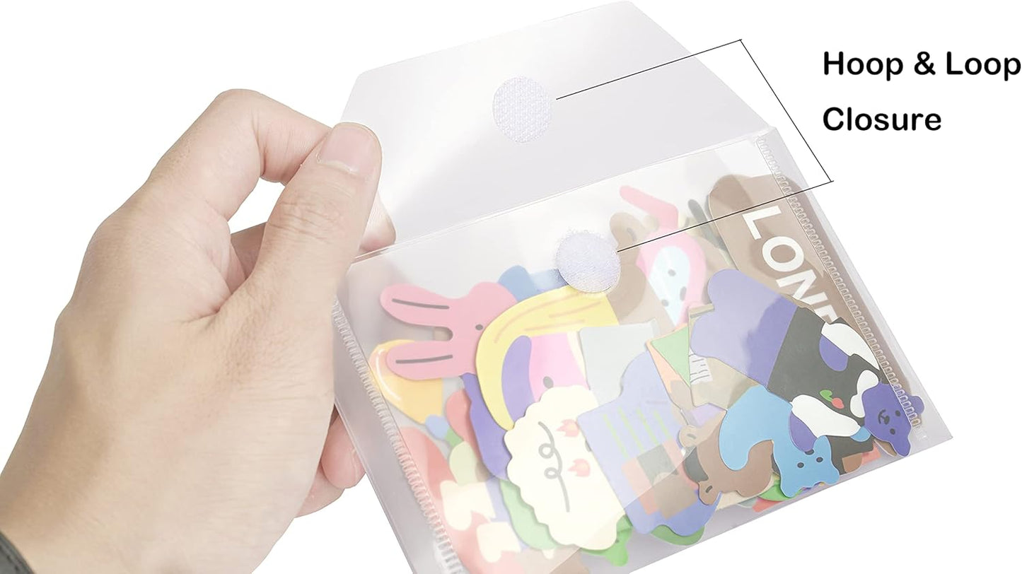 3x5 Plastic Envelopes Hook Loop Closure Coupon Receipt Storage Holder 80 Pack (80 pack)