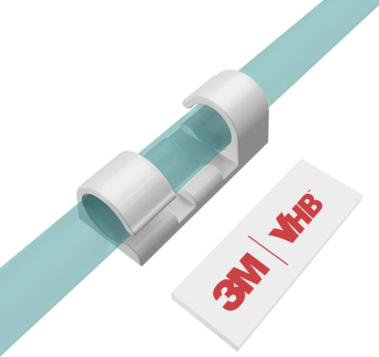 Cable Clips with Strong Self-Adhesive, XIAOXI Cable Management TV PC Wire Holder Sticky Tidy and Organizer Cord and Wires - 40 Pcs (White)