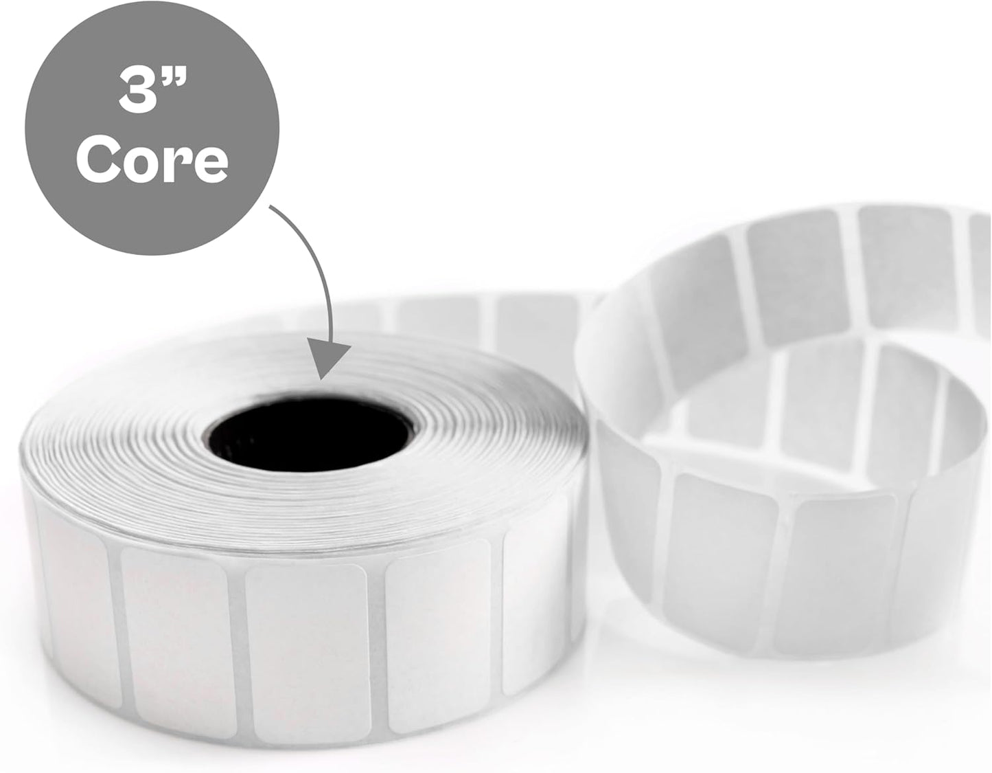PSBM Thermal Transfer Labels, 4x3 Inch, 4 Rolls, 1960 Labels/Roll, 3 Inch Core, Perforated, Must Have Thermal Ribbon (Not Included)