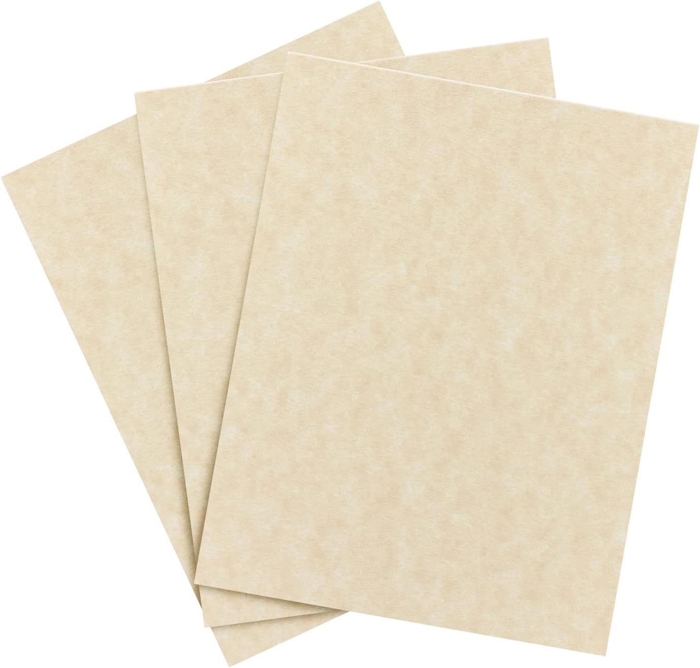Aged Parchment Paper – Great for Certificates, Menus and Wedding Invitations | 24lb Bond / 60lb Text / 90GSM | 8.5" x 11" (Letter Size) Paper for Writing, Copy, Printing | 100 Sheets per Pack