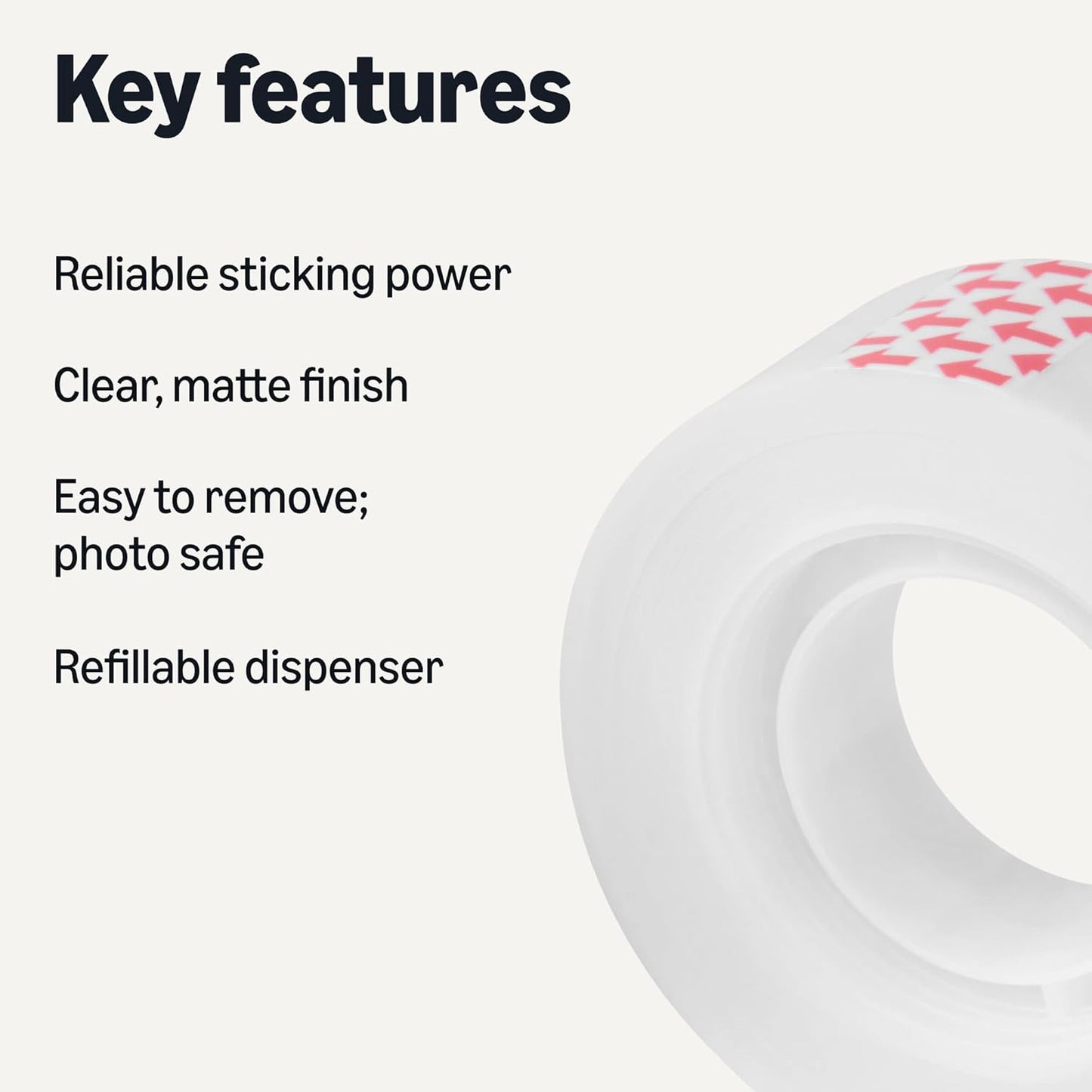 Amazon Basics Matte Finish Tape, Invisible Tape, 3/4" x 1000"(27.78 Yards), 24-Pack, Transparent