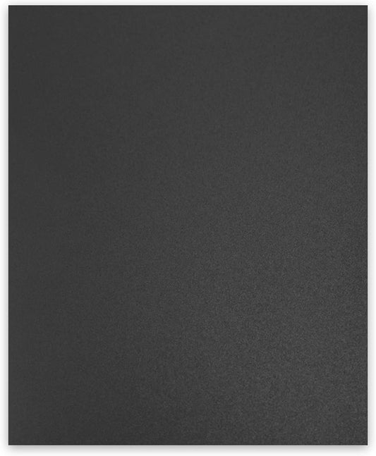 Binditek 500 Pack 12 Mil Sand-Textured Polycover - Midweight for Business Reports and Proposals - Lightly Sanded Finish - with Square Corners, Un-Punched, Black Color, Office Supplies