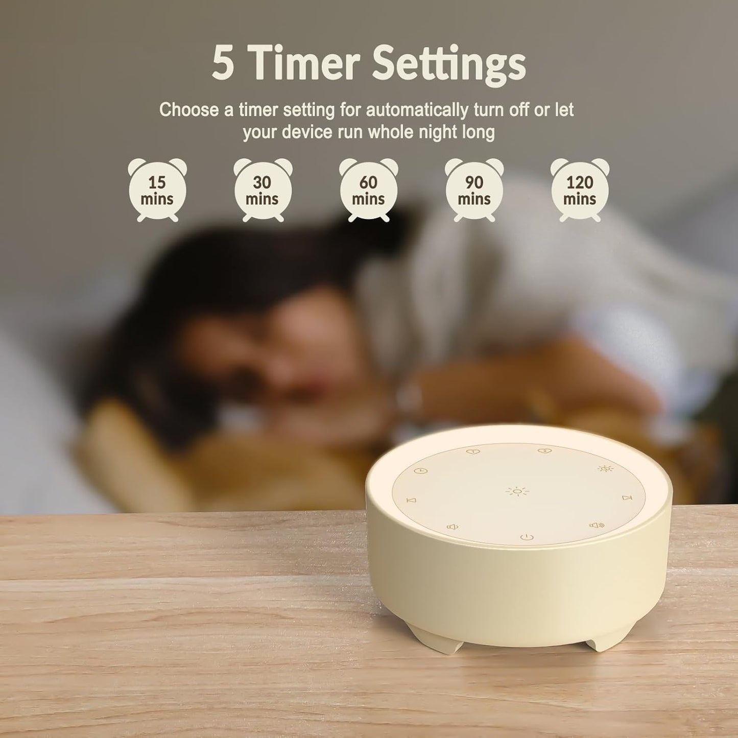 Kipcush Sound Machine & Night Light for Adults, Baby, Kids. White Noise Machine with 20 Soothing Sleep Sounds. Small Size & Portable Design for Bedroom (Putty, Small)