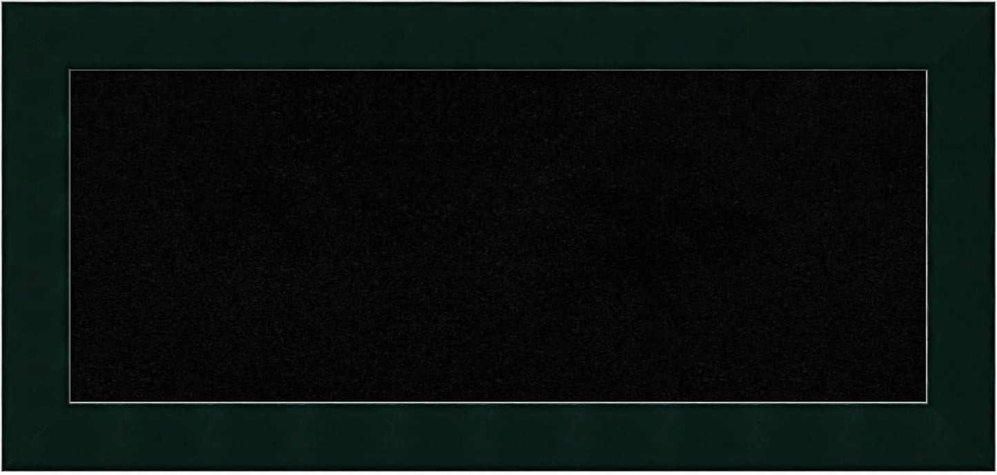 Amanti Art Black Cork Board for Wall, 16x34 Vision Board with Black Wood Frame, Medium Corkboard Office Decor for Home Organization, Modern Corkboard Pinboard to Display Items for Home Organization