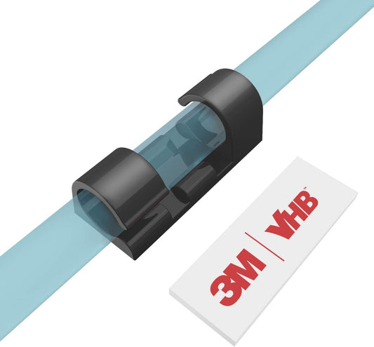 Cable Clips with Strong Self-Adhesive, XIAOXI Cable Management TV PC Wire Holder Sticky Tidy and Organizer Cord and Wires - 40 Pcs (Black)