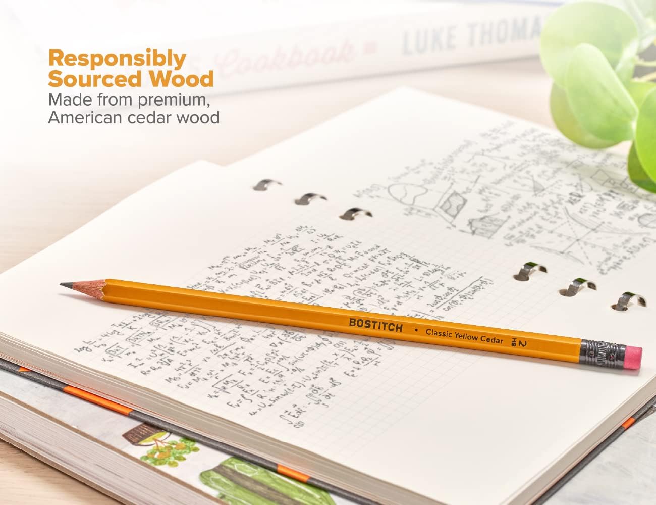 Bostitch Office Premium #2 Pencils, American Cedar Wood, Pre-Sharpened, HB Graphite, 500-Pack