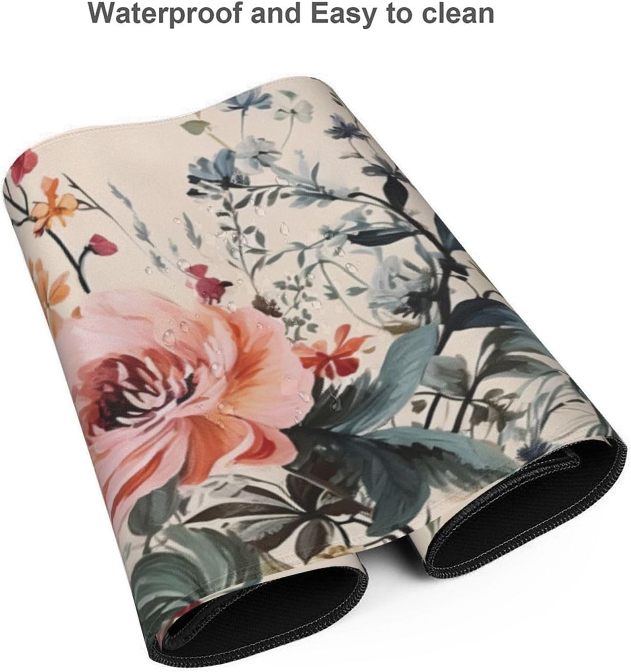 35.4 x 15.7 in, Waterproof XXL Large Mouse Pad for Desk, Extended Keyboard Mouse Mat for Computer Office, Big Laptop Mouse pad, Gaming Pc-Weeds and Flowers
