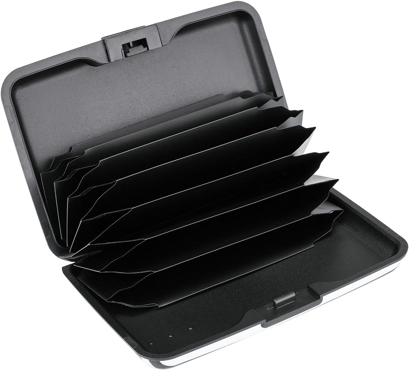 ELFISH Mini RFID Aluminum Wallet Credit Cards Holder Business Card Case Metal ID Case for Men Women (Eye heart)