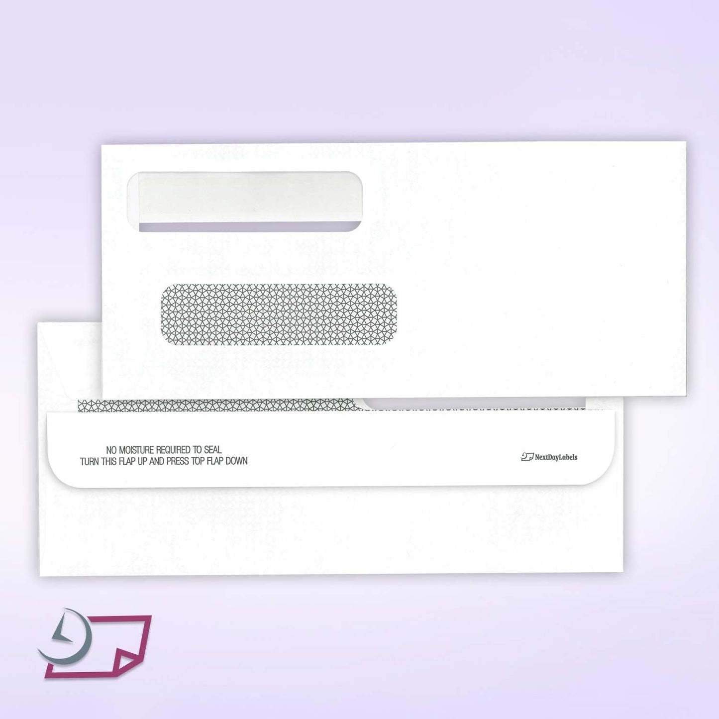 NextDayLabels - Box of 500# 8 Self Seal Double Window Security Check Envelopes