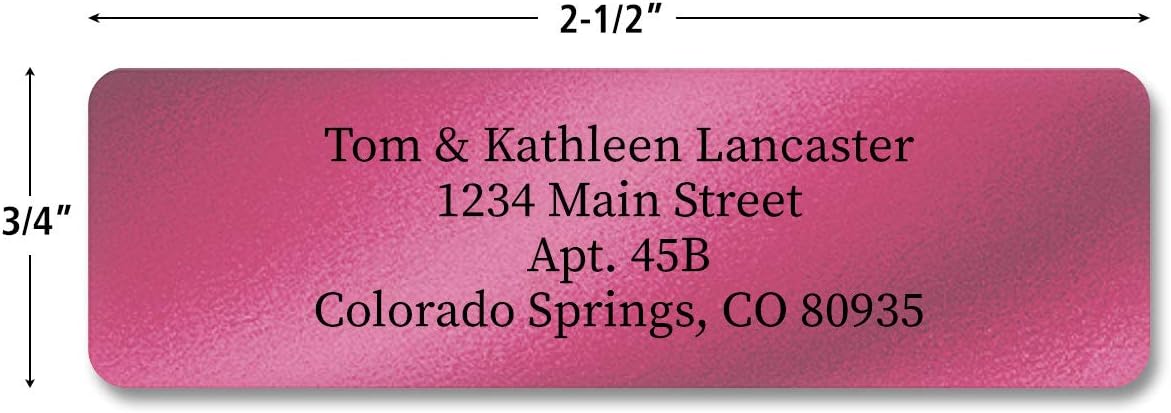 Colorful Images Metallic Rainbow Foil Rolled Return Address Mailing Labels with Dispenser, Customize with Name & Shipping Address, 250 Self Adhesive, Easy Peel Sticker Label Roll, 3/4" x 2 1/2"