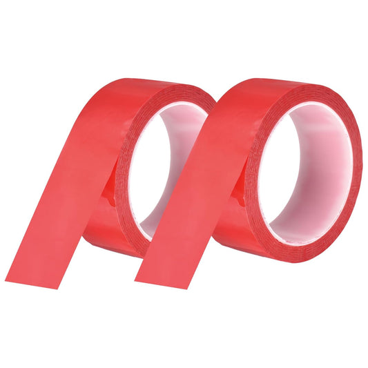 MECCANIXITY 2 Rolls Whiteboard Tape Graphic Chart Tape 40mm 54.7 Yard Art Tape Thin Self-Adhesive Pinstripe Tape Masking Tape for Gift Wrapping Craft Supplies, Red