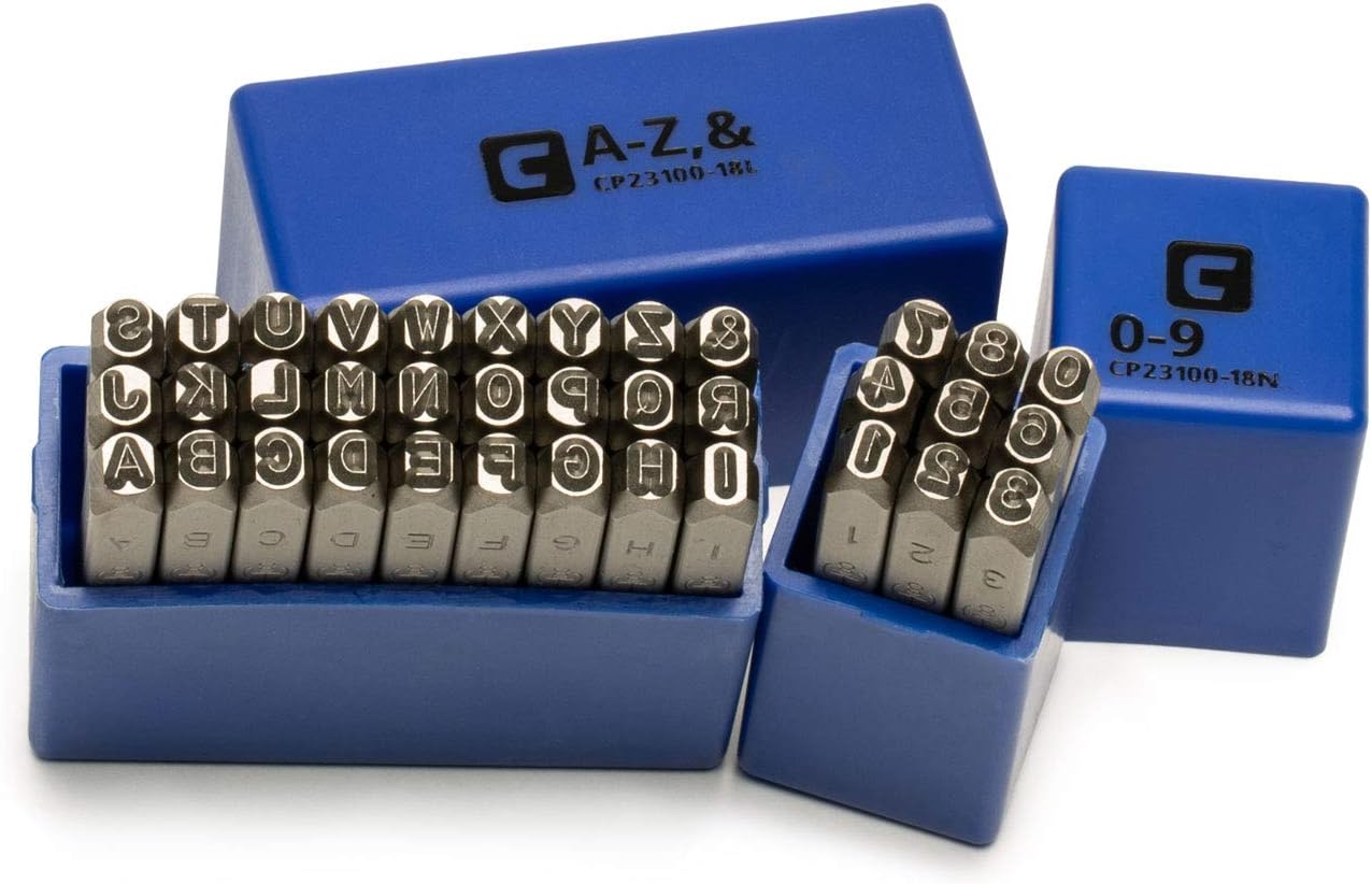 Capri Tools Professional 1/8 in. Letter and Number Stamp Set, 36-Piece