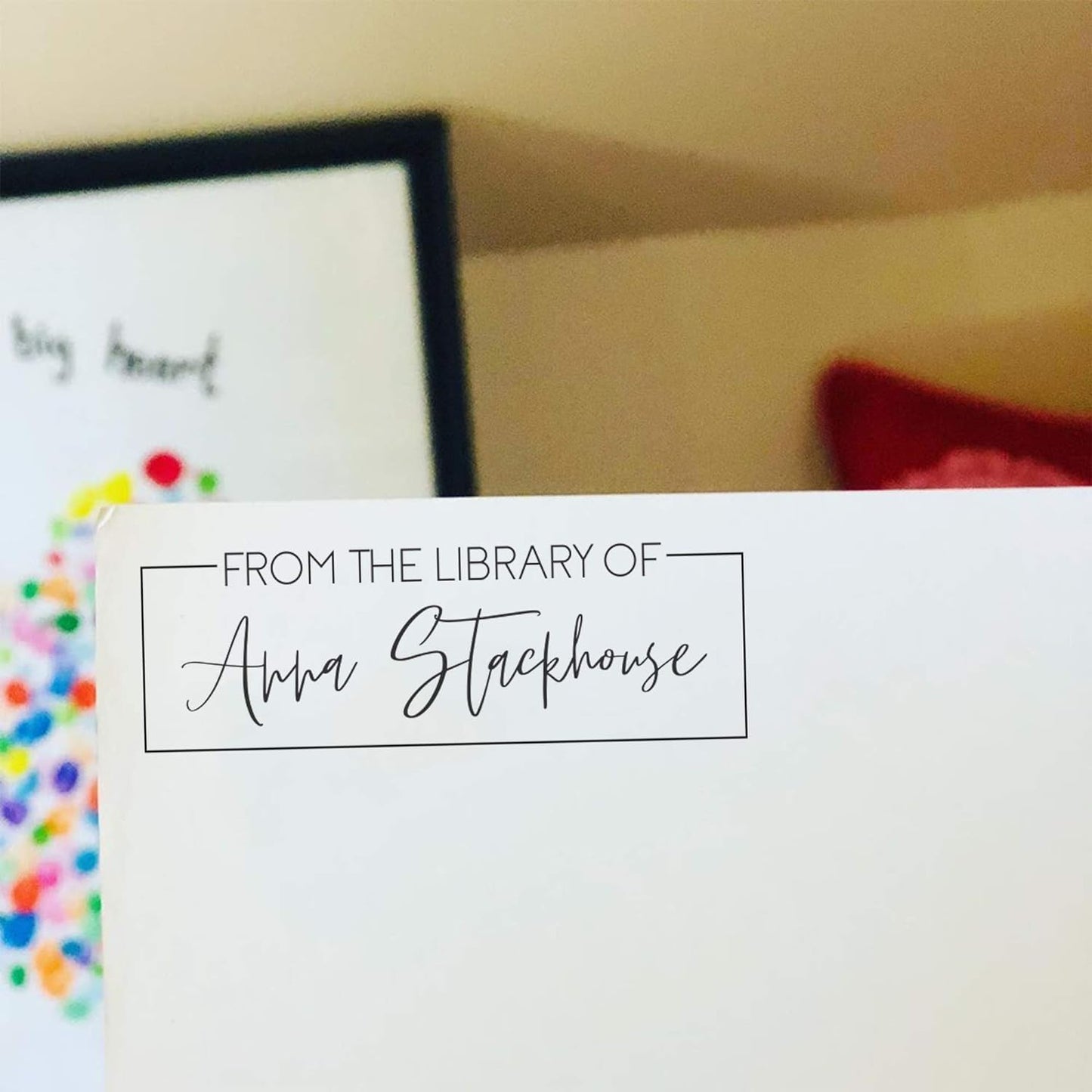 Custom Self-Inking Teacher Stamps | 49 Designs | Fun Phrases | Grading Made Easy | Classroom and Library Book Stamps (From The Library of Fancy, Xtra Wide)