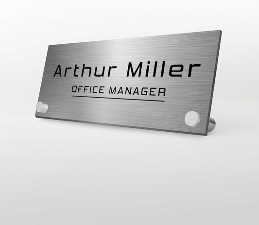 EGD ACM Desk Name Plate Personalized I Custom Office Desk Accessories Decor I Personalized Name Plate I Color Options (10 x 3.5 Inch) (3. ACM)
