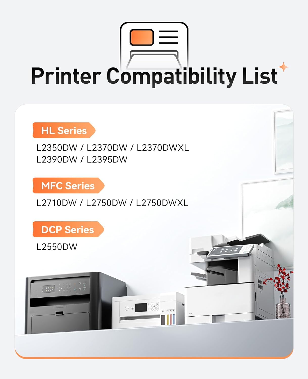 TN760 Toner Cartridge 2-Pack High Yield with Chip Replacement for Brother TN-760 TN-730 Toner Compatible with MFC-L2710DW L2750DW HL-L2350DW L2370DW HL-L2395DW L2390DW DCP-L2550DW MFC-L2690DW Printer