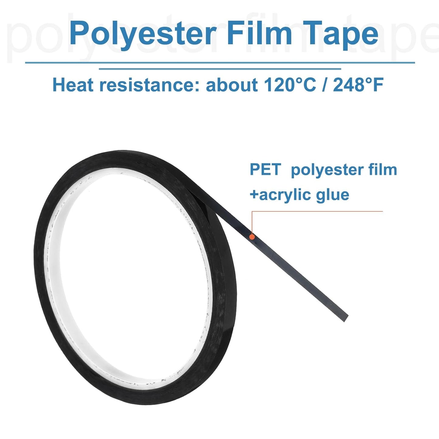 uxcell 6pcs 1/4" x 36 Yard Graphic Tape Whiteboard Grid Marking Tape Pinstripe Chart Line, Black