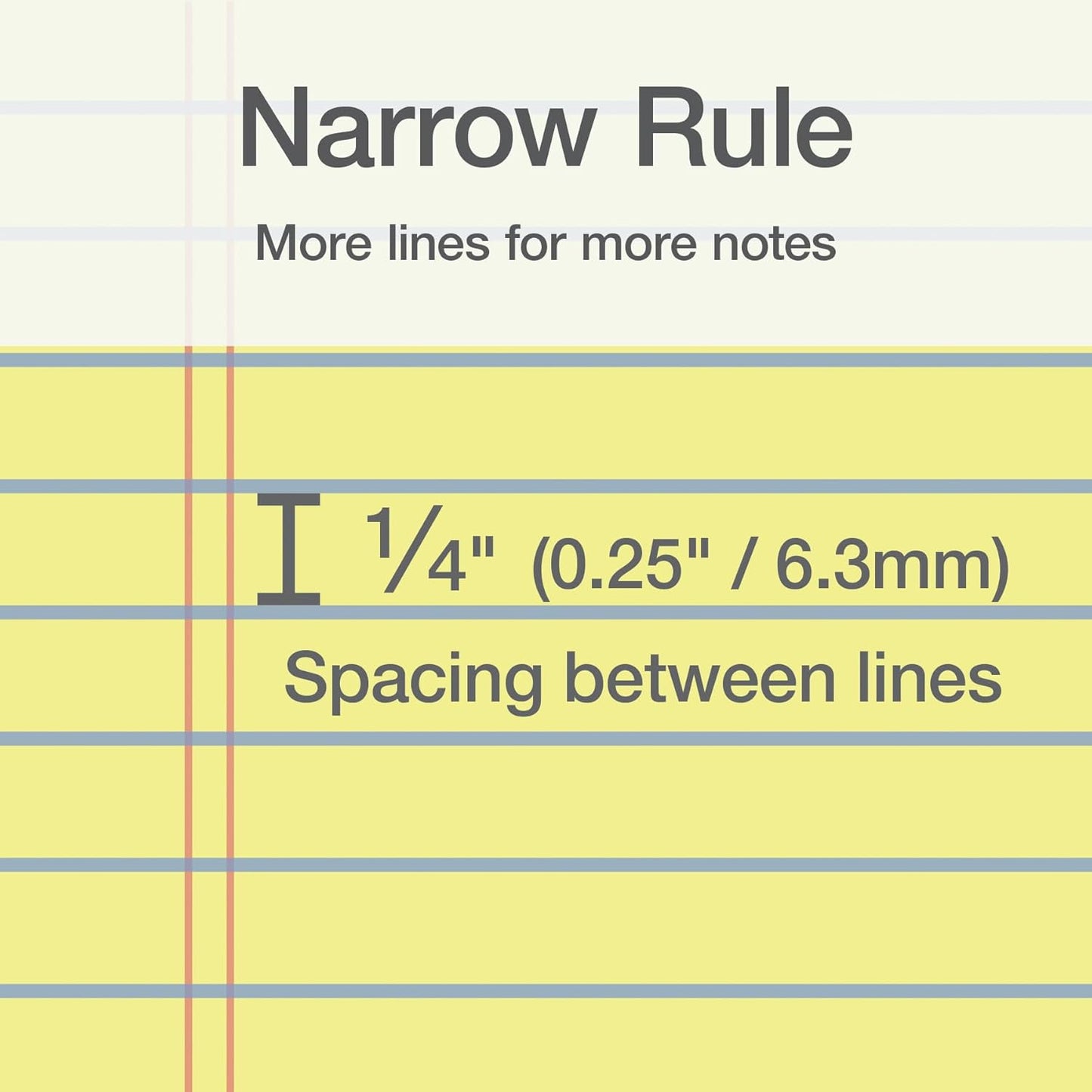 Oxford 5 x 8 Inch Legal Pads, 3 Pack, Narrow Ruled on Both Sides, Canary Yellow Paper, 50 Perforated Sheets Per Writing Pad, Proudly Made in the USA (1017033)