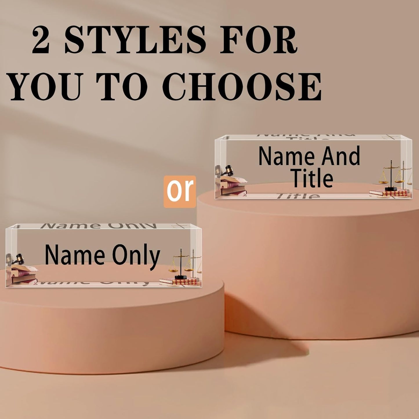 Name Plate for Desk Personalized, Acrylic Desk Decorations, Employee Appreciation Gifts, Custom Office Gifts for Coworkers, Boss, Teacher, Nurse (Lawyer)