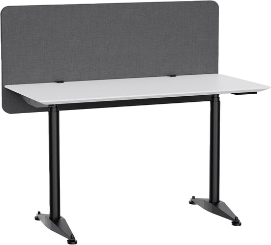 47.2" Privacy Desk Divider Panel, Acoustic Divider Panels for Office, Clamp-on Cubicle Office Room Dividers, Easy Assemble, Dark Grey