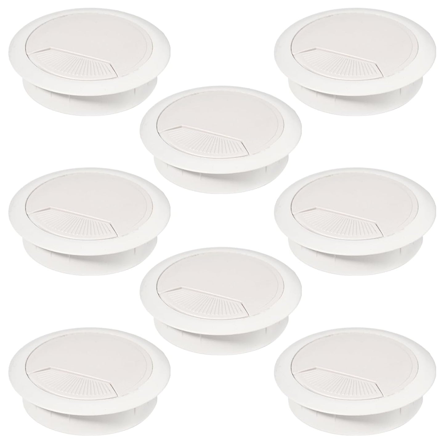 Desk Grommet 2 inch(50mm)8 Pcs, Desk Hole Grommet, Cable Grommet, Desk Hole Cover, Desk Cord Hole Cover, Desk Cable Hole Cover, Desk Wire Hole Insert, Furniture Hole Cover(White Grommet)