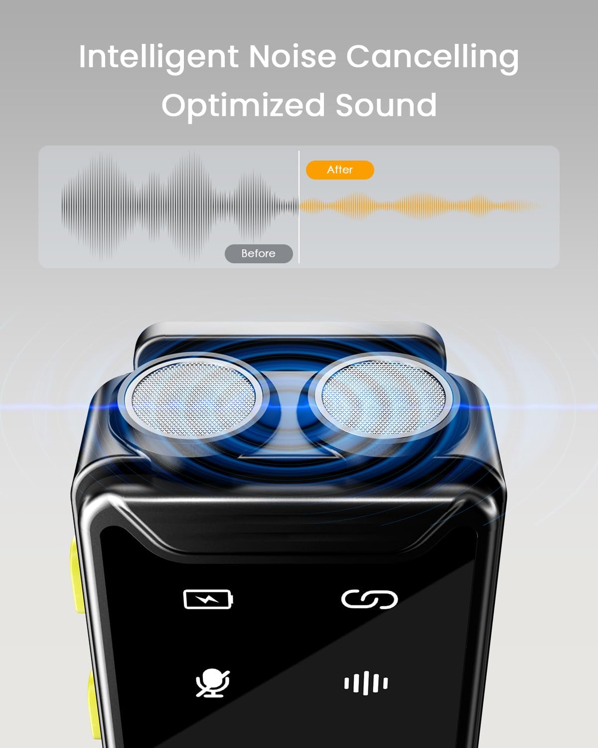 PQRQP Mini Microphone for iPhone, Android(Lightning/USB C), 80 H Battery Life, Hi-Fi Audio, 48kHz/24-bit, Wireless Microphones with Noise Cancellation for Video Recording, Streaming, 164ft Range