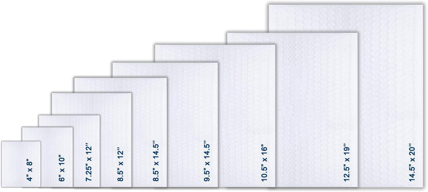 4x8 inches Poly Bubble Mailer Self Seal Bubble Shipping Envelopes 2.5 Mil 500 Pack